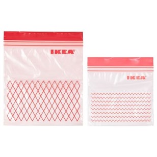 IKEA ISTAD Kilitlenebilir Buzdolabı Poşeti 0,4 lt - 1 lt 60 adet Kırmızı 20339284
