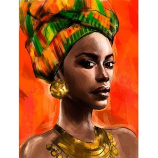 Kendinyaphobi Afrikalı Güzel 7 Sayılarla Boyama Seti 40x50