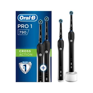 Oral-B Pro 790 Şarj Edilebilir Diş Fırçası Cross Action Siyah 2'li Avantaj Paket