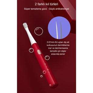 Xiaomi Dr.Bei Sonic Gy1 Şarjlı Diş Fırçası Kırmızı